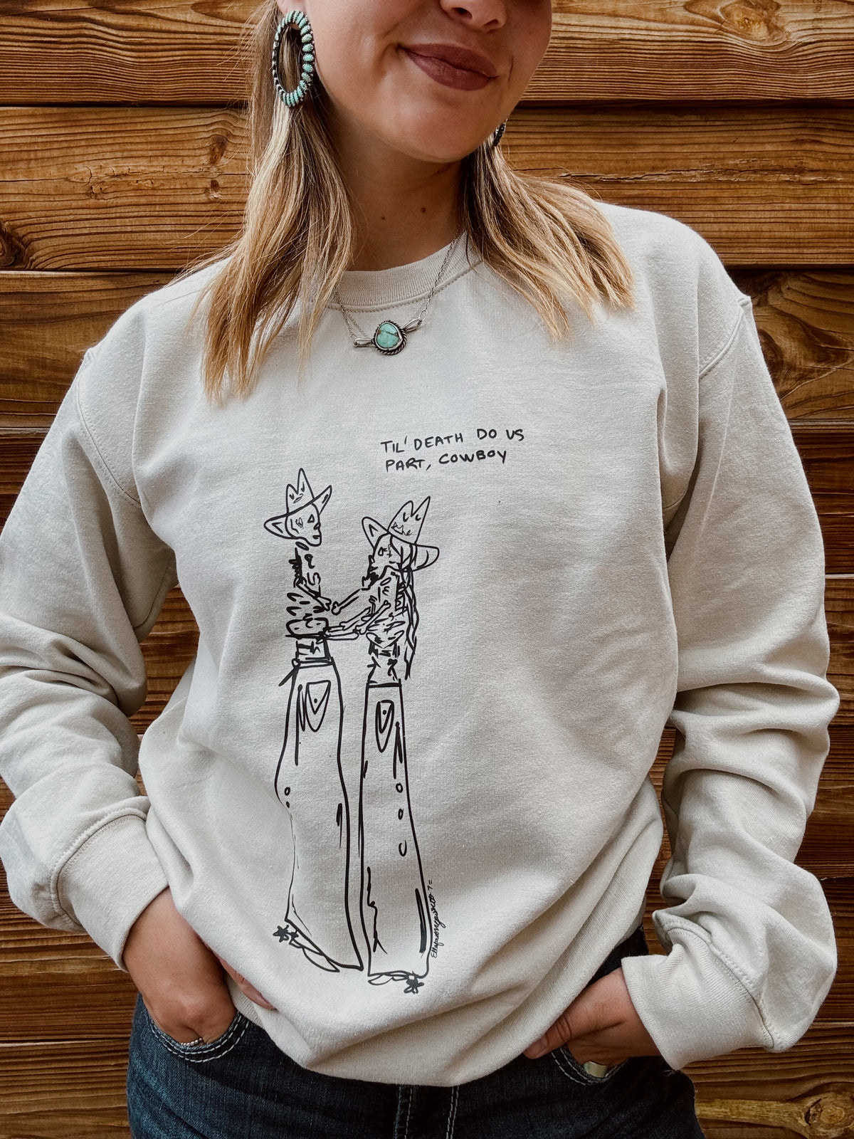 TIL’ DEATH DO US PART COWBOY CREWNECK